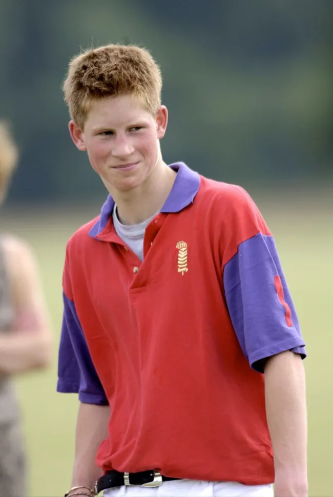 El príncipe Harry cuando era adolescente.