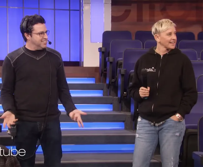 Andy Lassner y Ellen DeGeneres