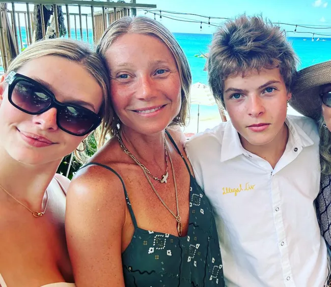 Un selfie de Gwyneth Paltrow con sus hijos