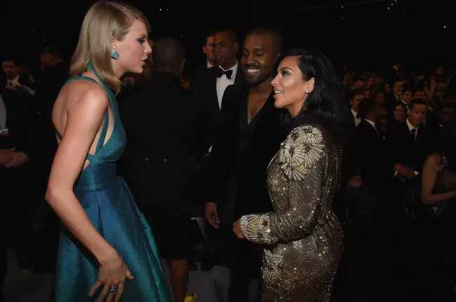 Kim Kardashian y Kanye West con Taylor Swift