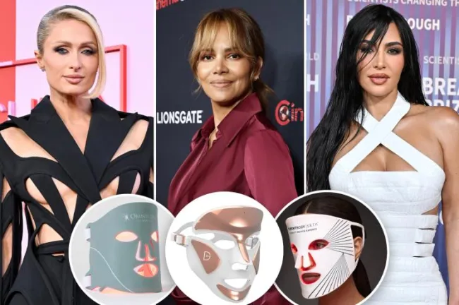 Paris Hilton, Halle Berry y Kim Kardashian con inserciones de máscaras LED