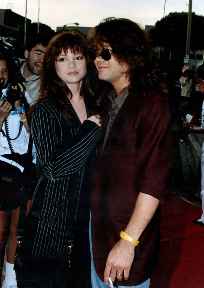 Eddie Van Halen y Valerie Bertinelli en 1989
