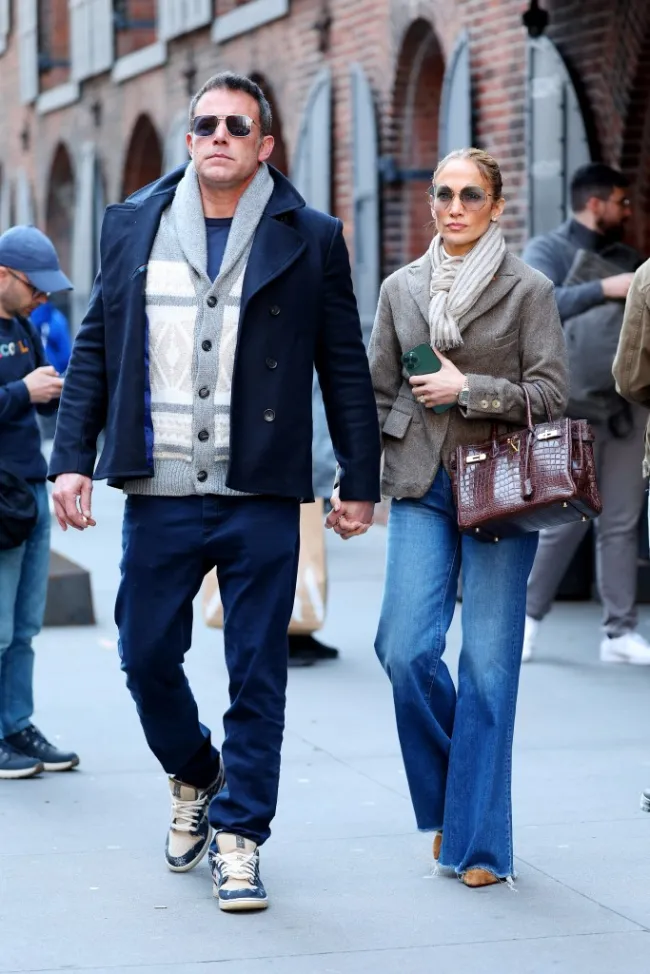 Jennifer López y Ben Affleck en Brooklyn.