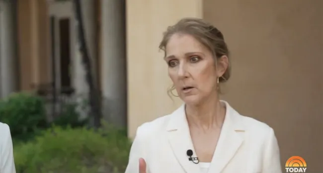 Celine Dion durante su entrevista en el programa 