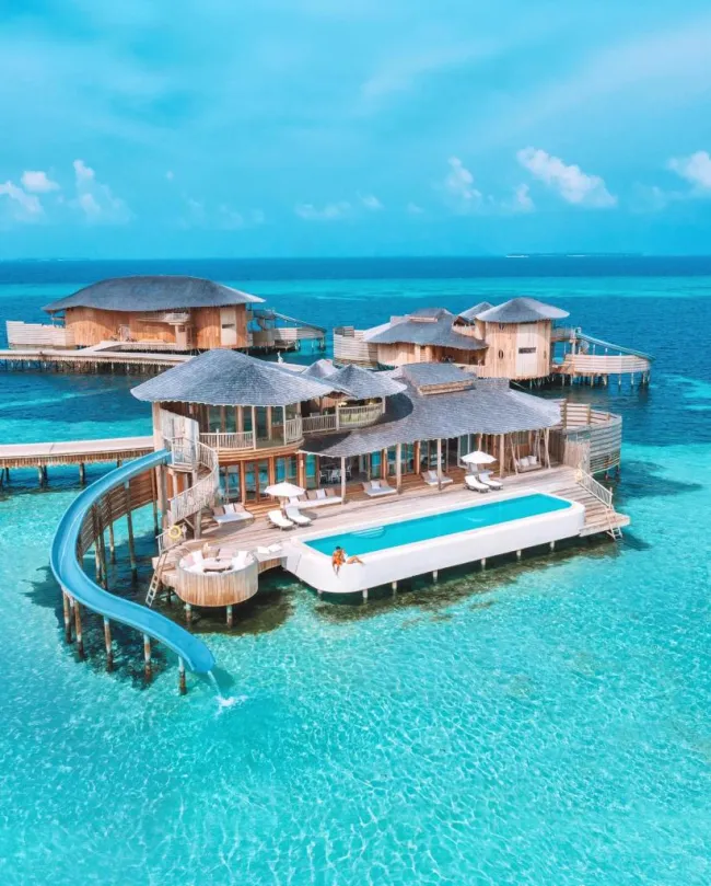 Una villa en Soneva Fushi.