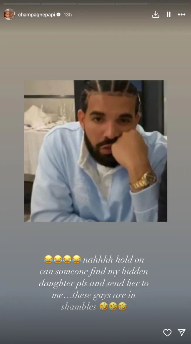 Publicación de Drake en Instagram.