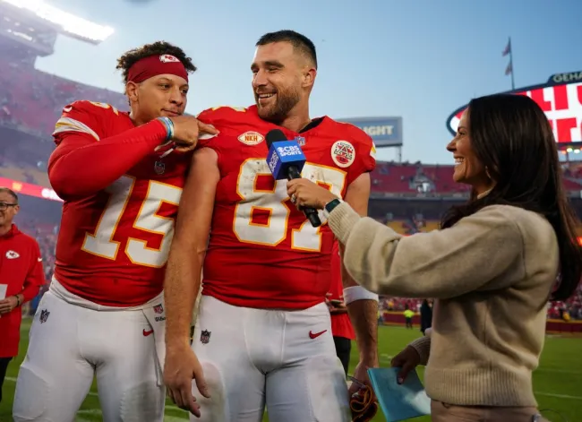 Patrick Mahomes y Travis Kelce