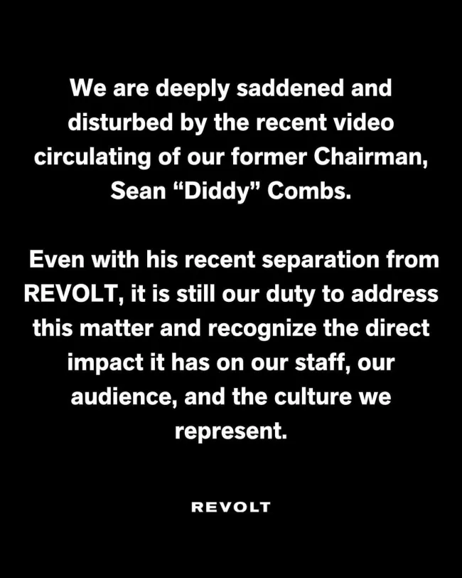 El mensaje de Revolt TV.