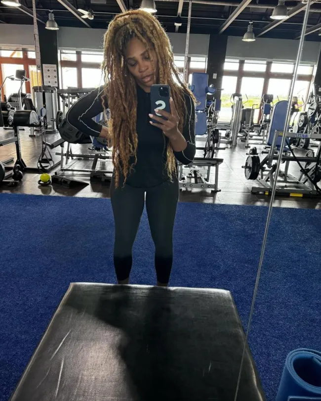 Serena Williams en el gimnasio